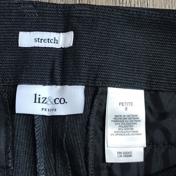Liz&Co Classy Dress Pants ~ Sz 8P ~ Gray ~ Mid Rise ~ 29" Inseam ~ Stretch - Picture 4 of 6